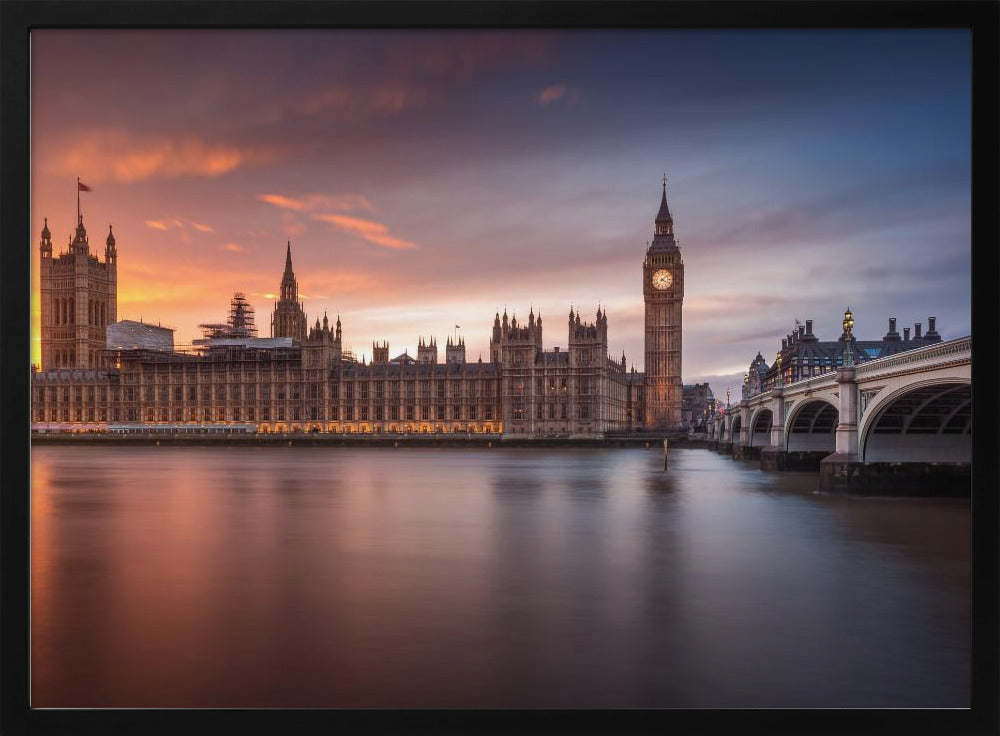 London Palace of Westminster Sunset | Poster