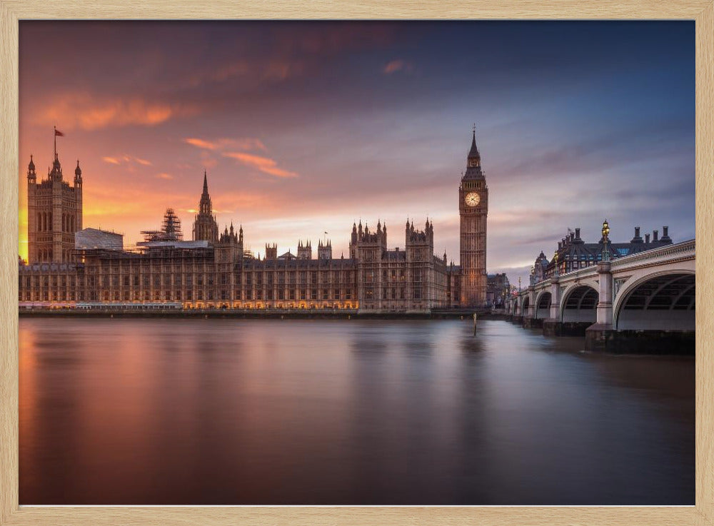 London Palace of Westminster Sunset | Poster