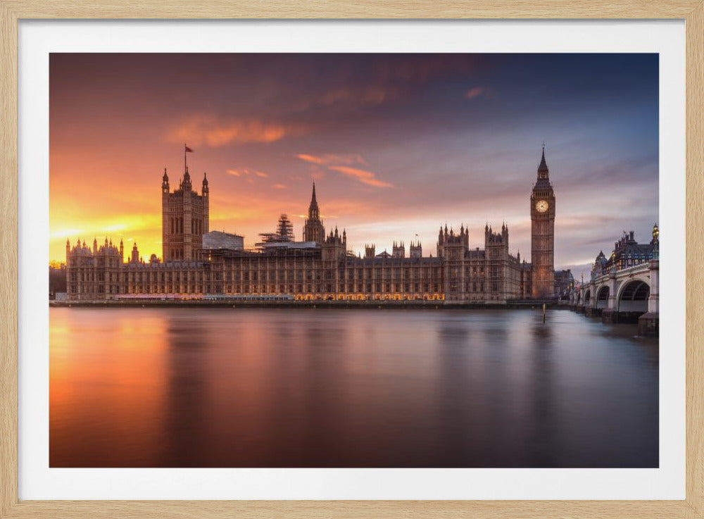 London Palace of Westminster Sunset | Poster