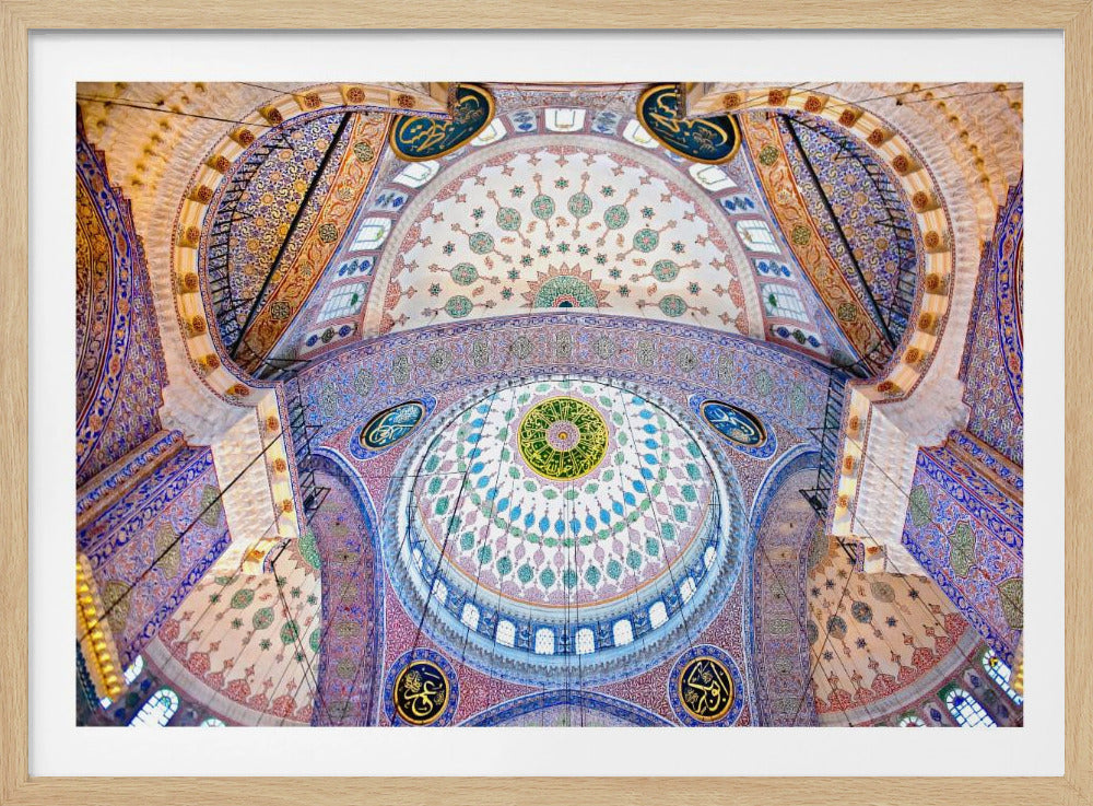 The Blue Mosque – The Sultan Ahmed Mosque. Columns and Main Domes. Istanbul. Turkey © Nora de Ang | Poster