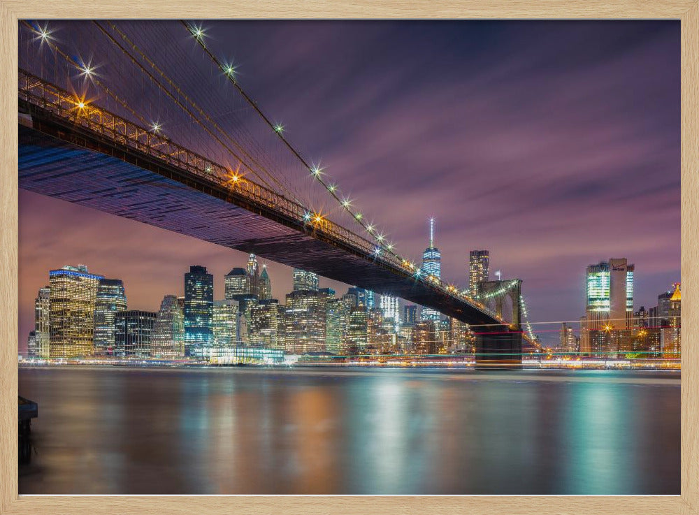 Brooklyn Bridge at Night | Poster