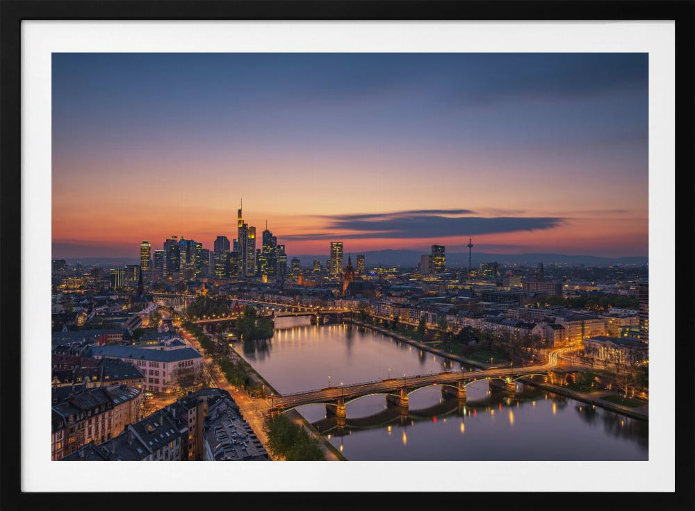 Frankfurt Skyline at sunset | Poster