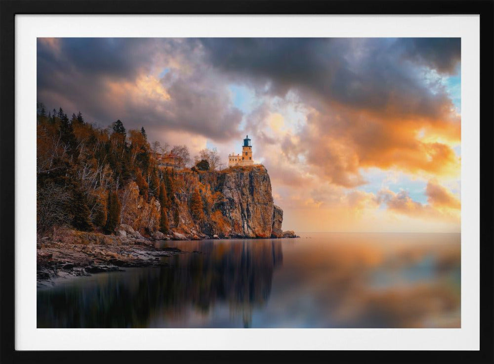 A Cloudy Day at Split Rock Lighthouse | Poster