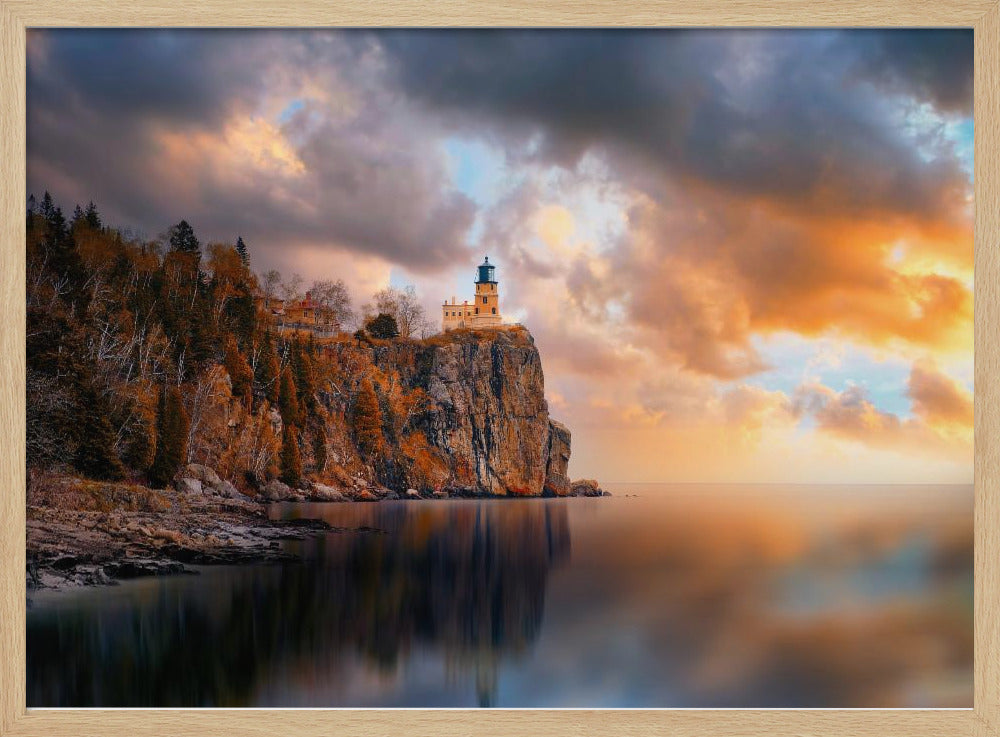 A Cloudy Day at Split Rock Lighthouse | Poster