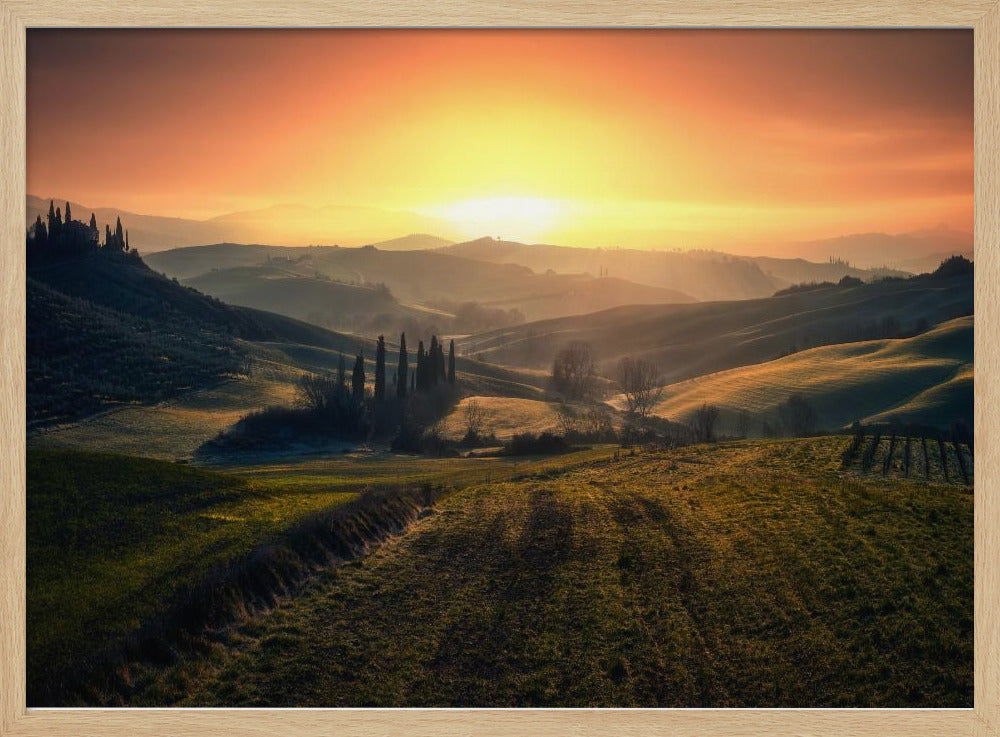 Val d'Orcia in the morning | Poster