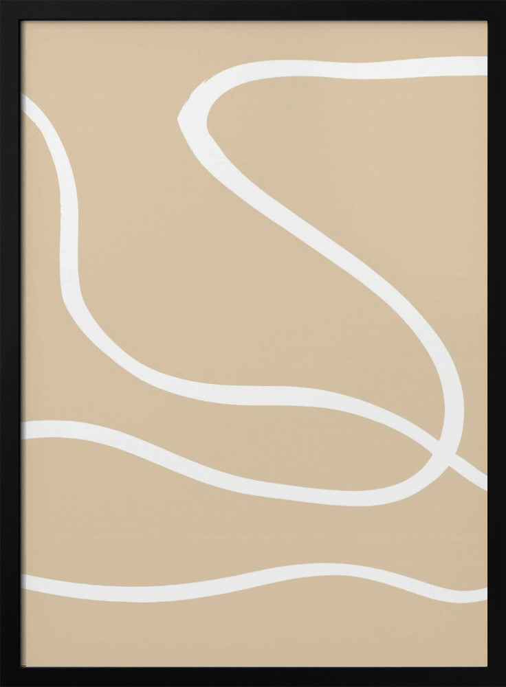 Beige Lines 01 | Poster