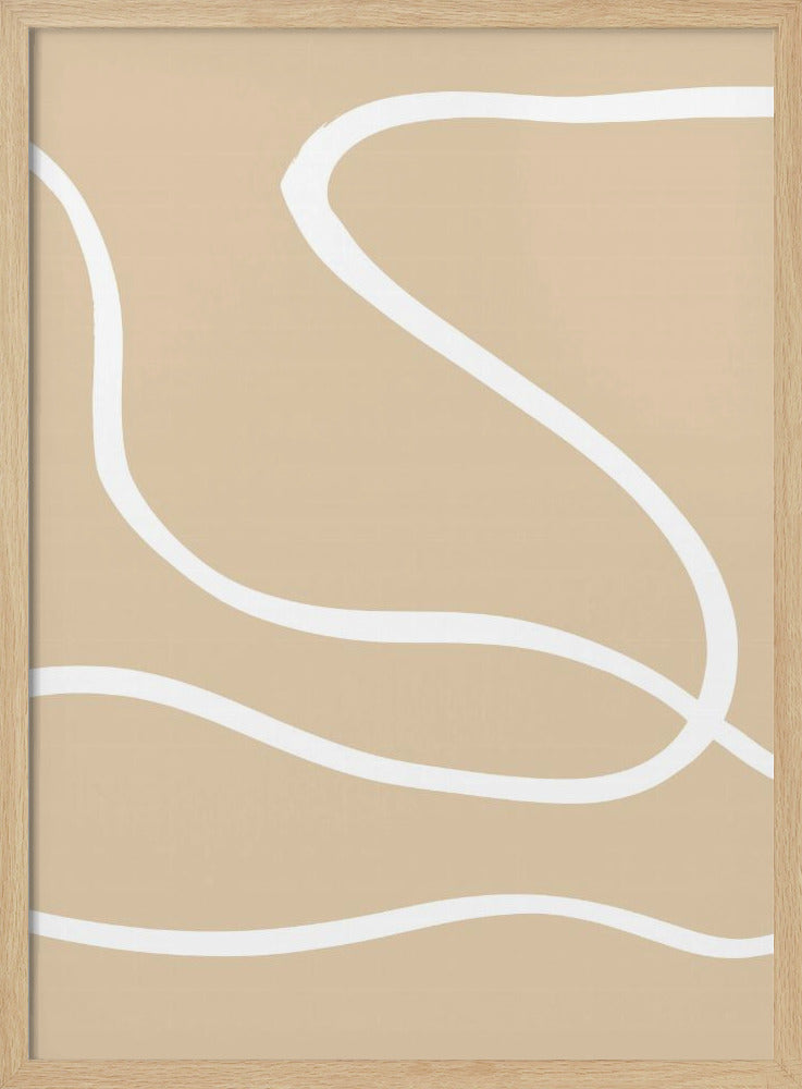 Beige Lines 01 | Poster