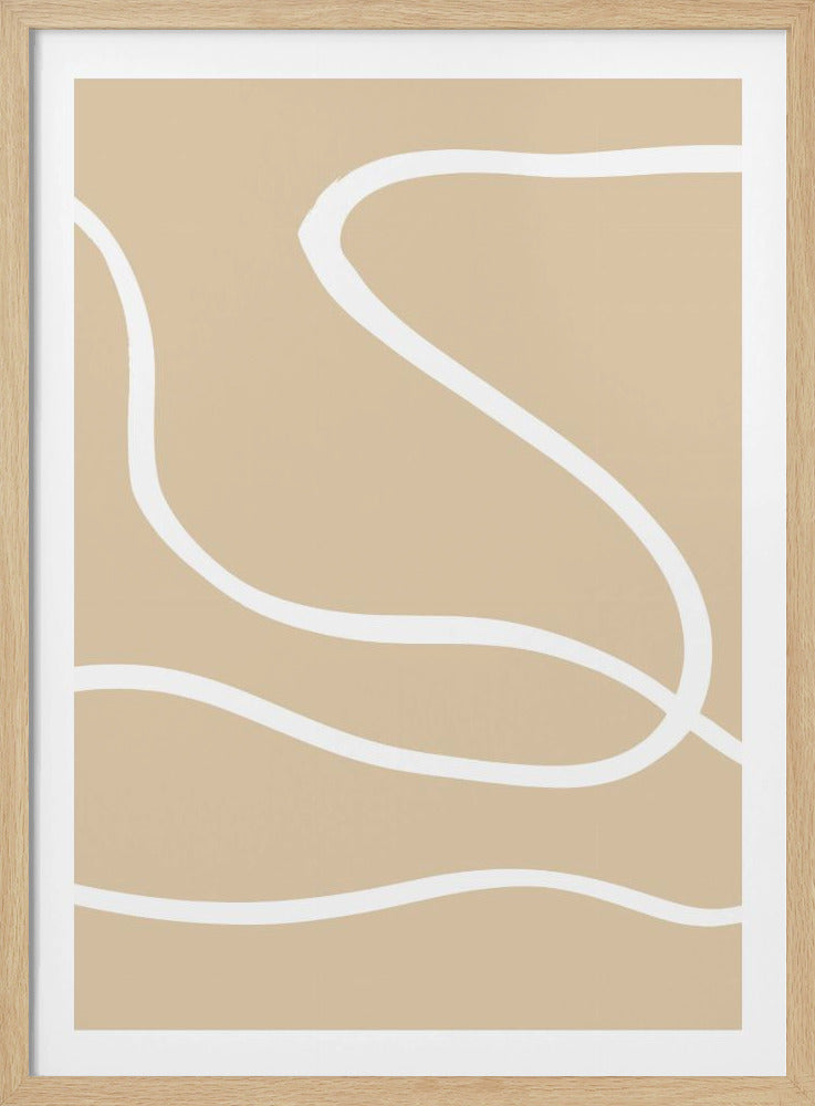 Beige Lines 01 | Poster