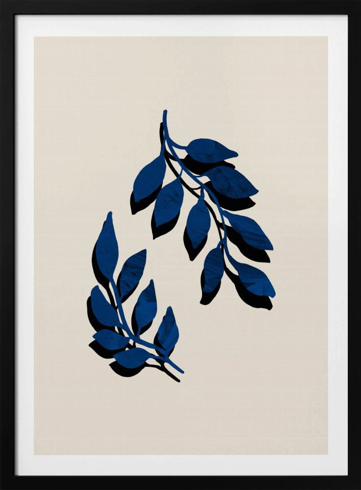 Blue Twig Brush | Poster