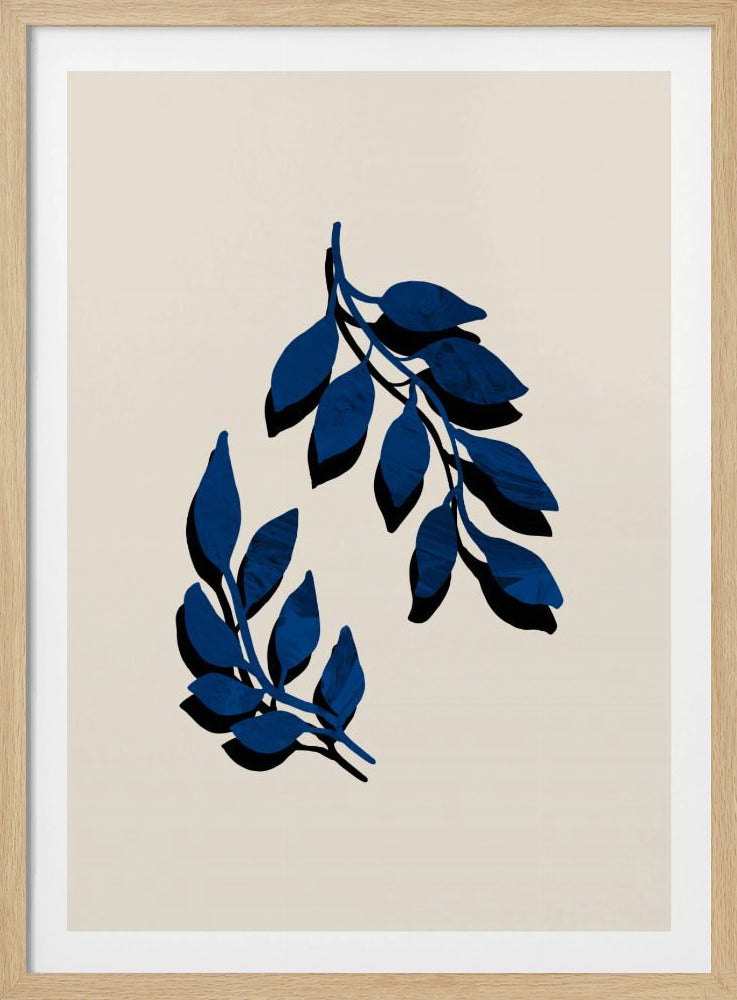Blue Twig Brush | Poster