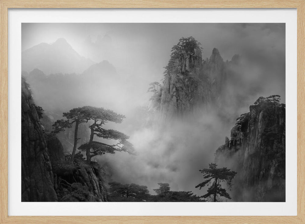 Huang Shan In The Fog | Poster