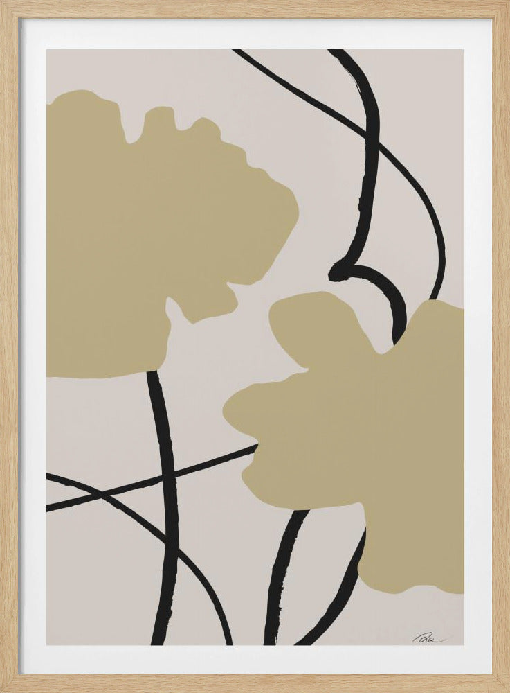 Beige Flowers 02 | Poster