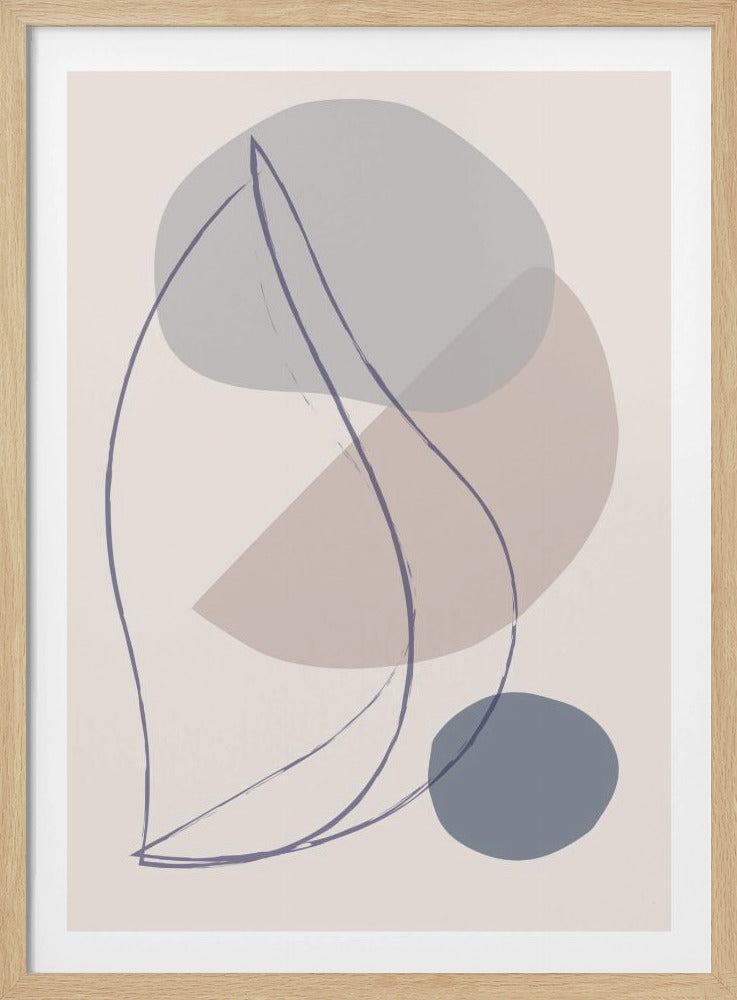 New Shapes Blue No 1 | Poster