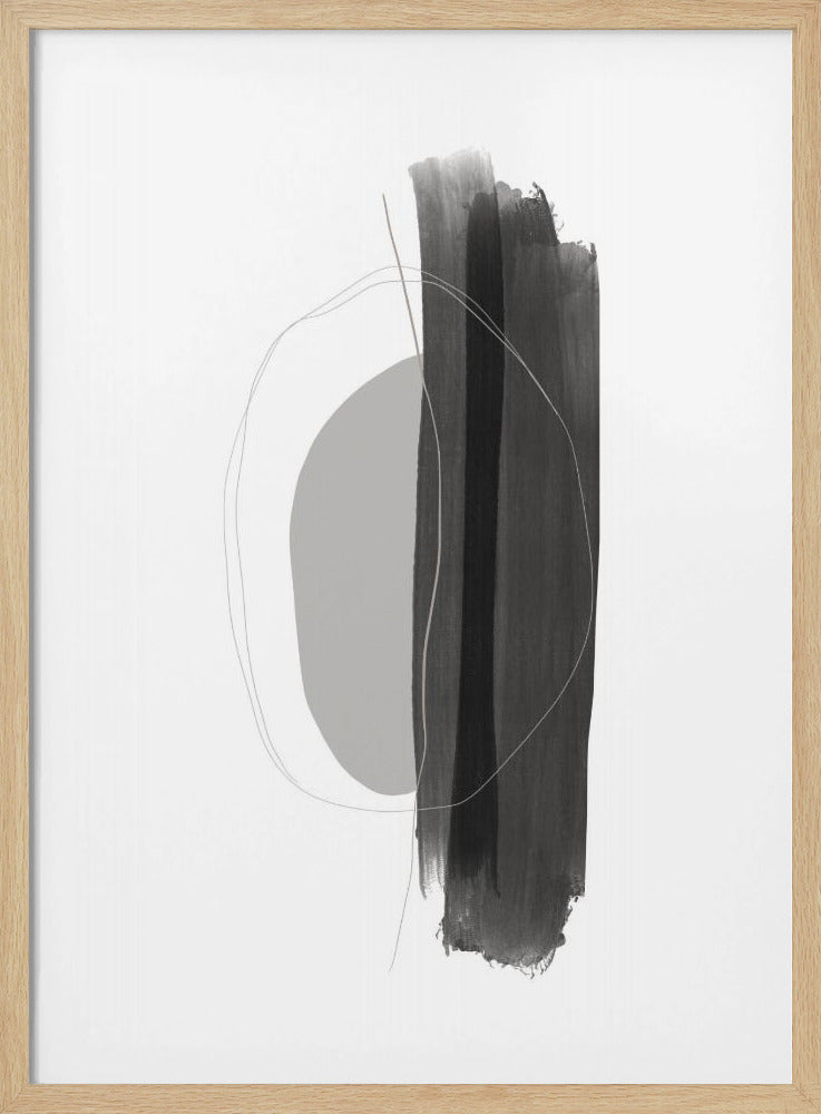 Monochrome Brushstrokes | Poster