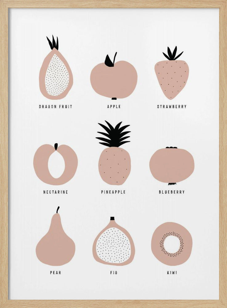 Minimalist Fruit Grid | Poster