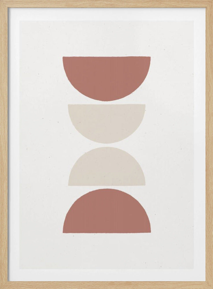 Stacked Half Circles in Earthy Tones | Poster