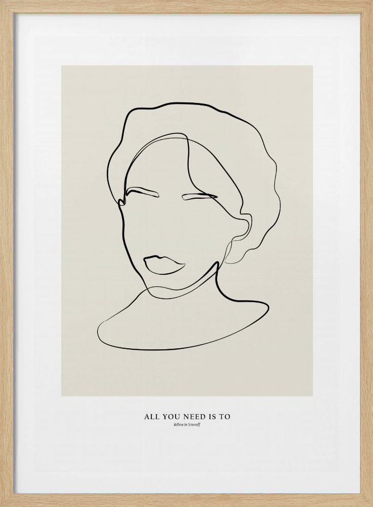 Modern female line art | Poster