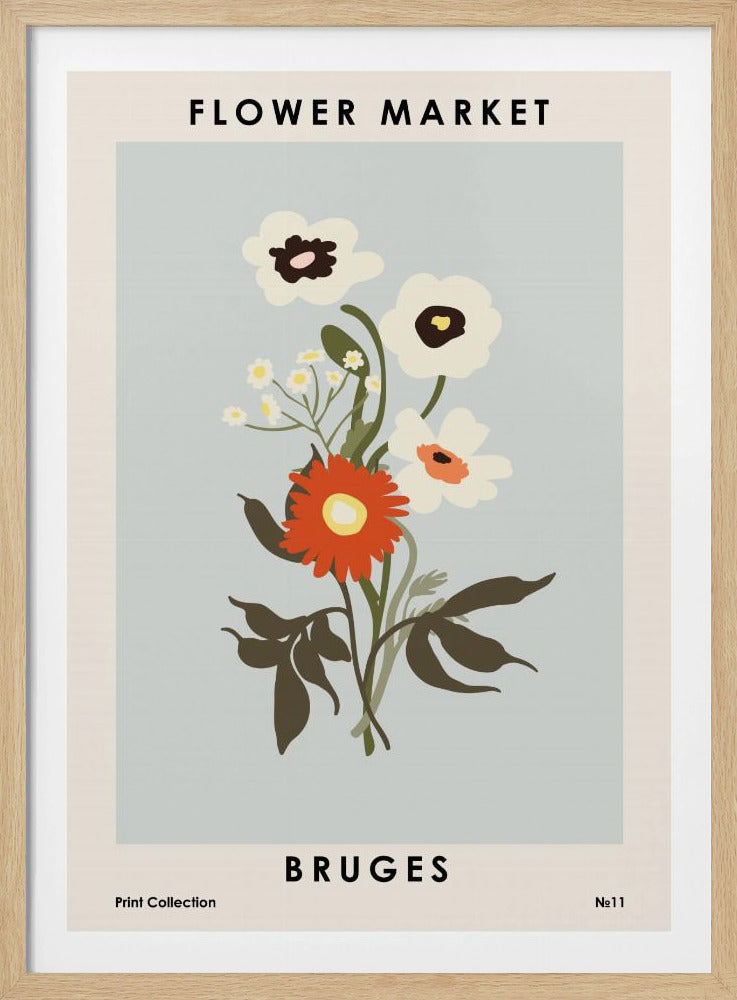 Flower Market Bruges | Poster