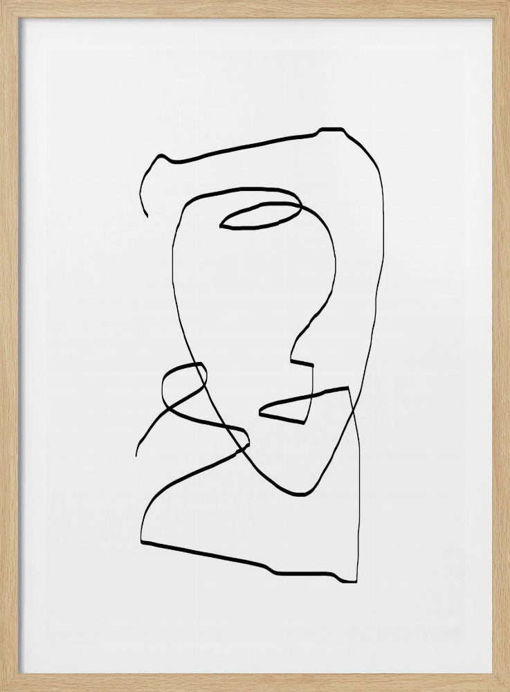 Whimsical Line Face | Poster