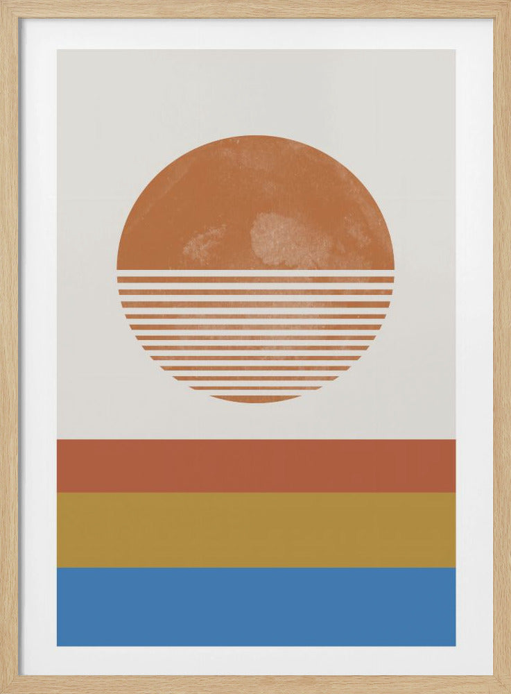Striped Horizon Sun | Poster