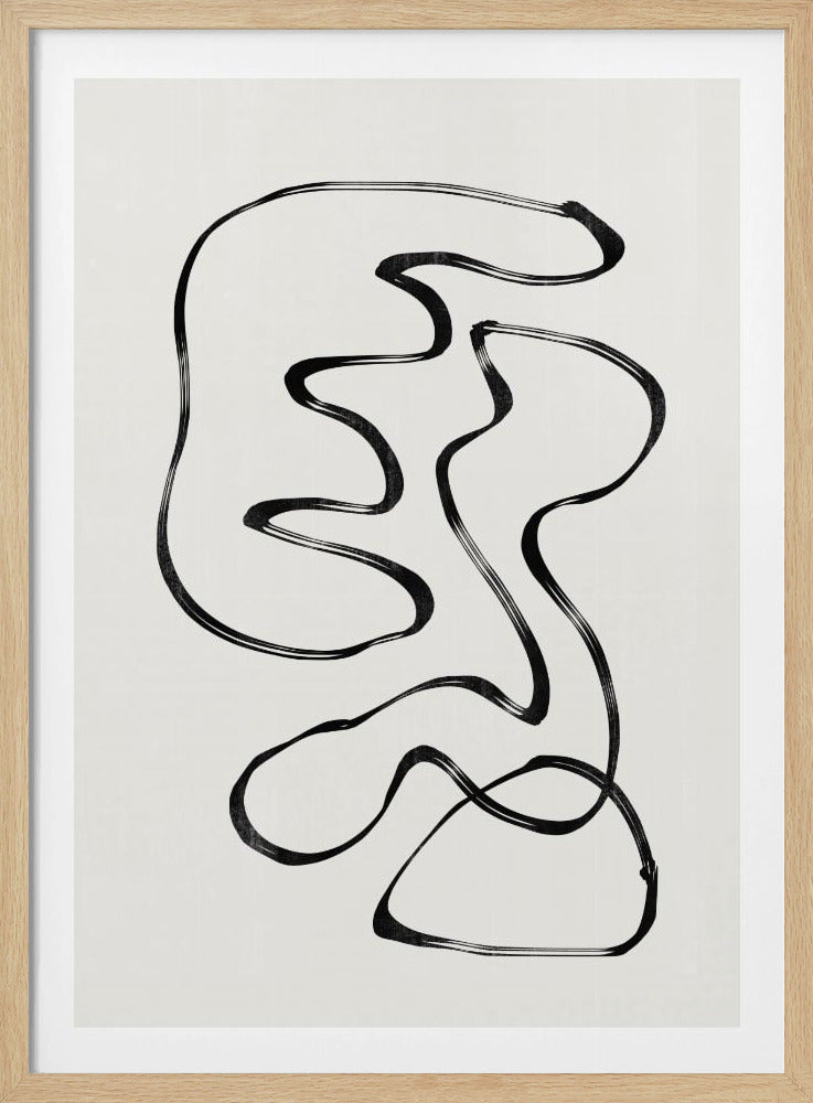 Curved Monochrome Paths | Poster