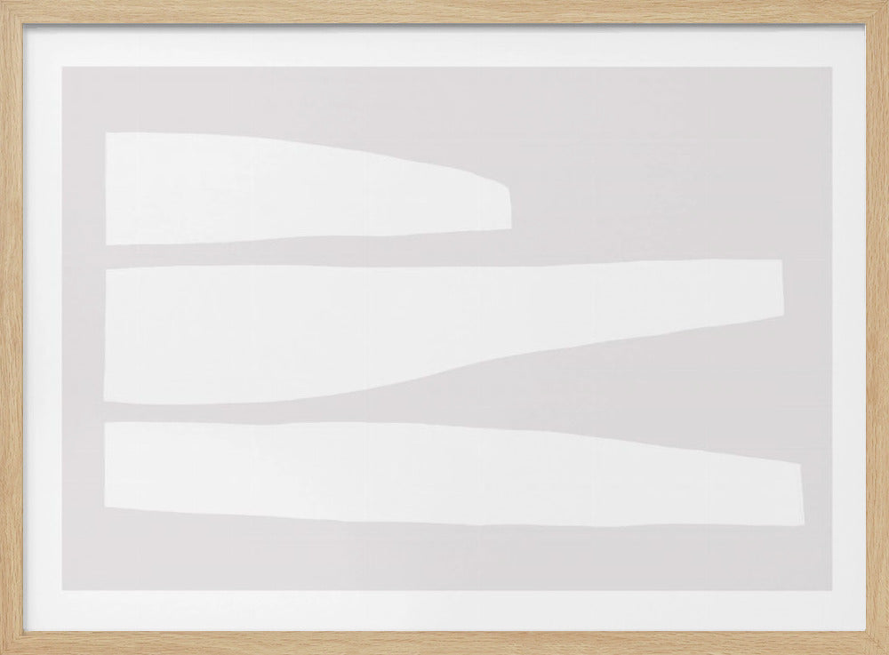 Minimalist White Shapes | Poster
