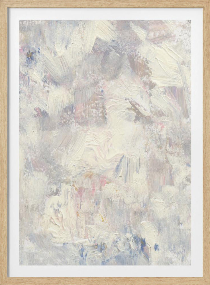 whites brushstrokes and Soft Pastel Hues | Poster