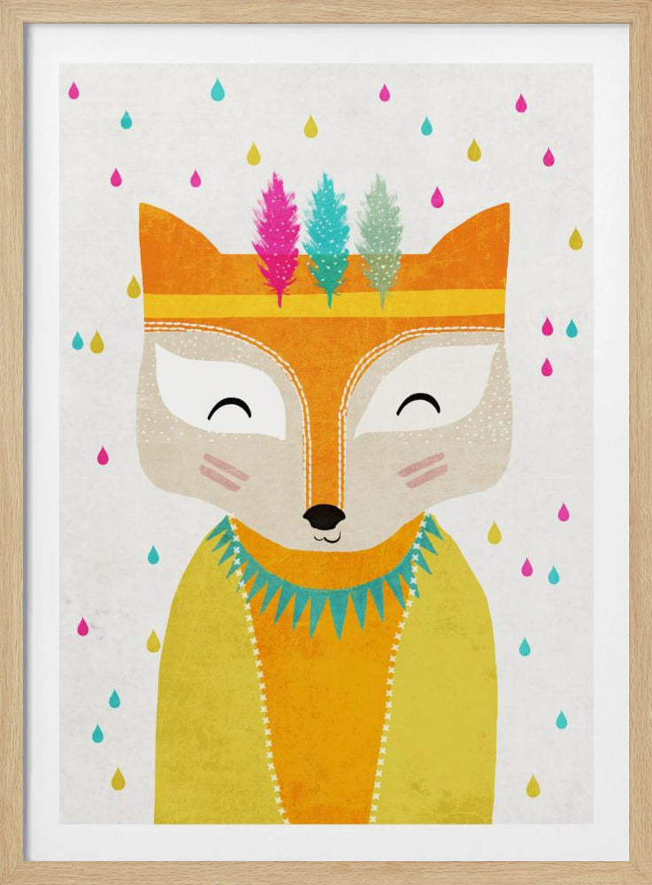 Feathered Fox Face | Poster