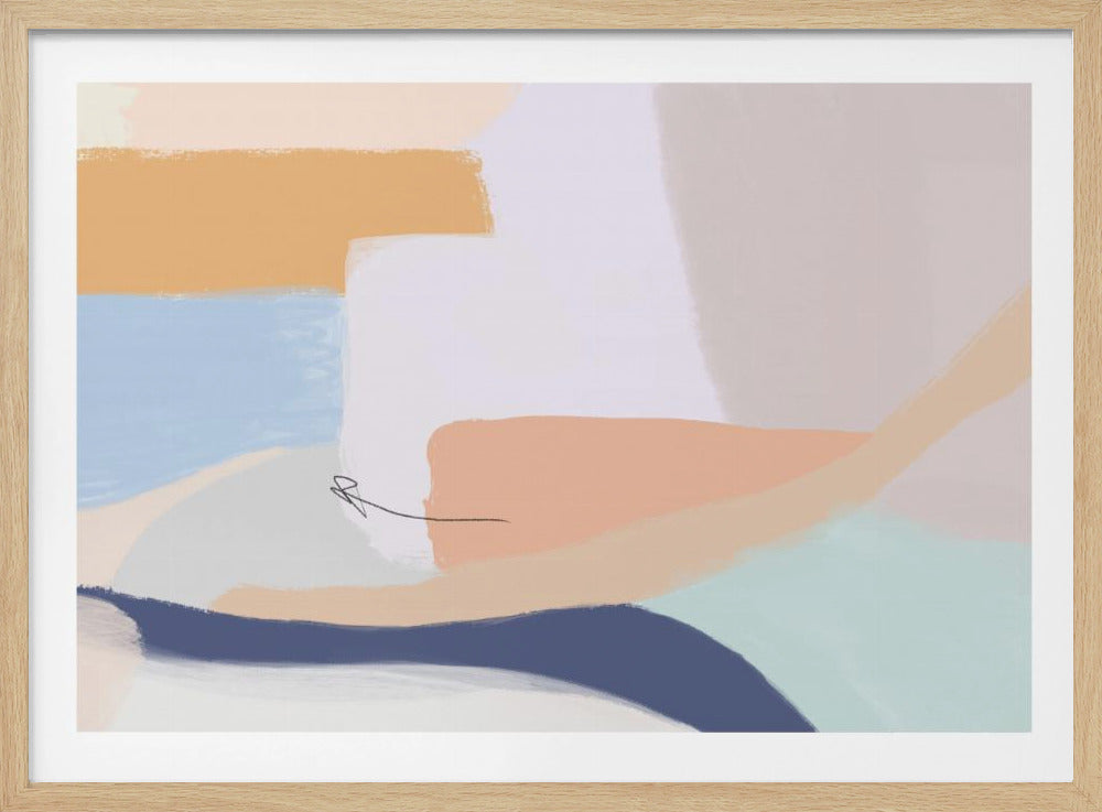 Soft Pastel Colors and Flowing Organic Shapes | Poster