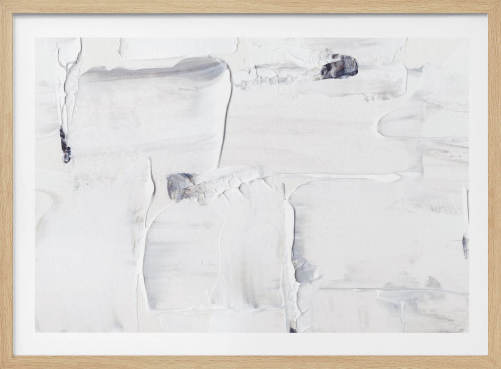 Textured White Canvas with Subtle Shades of Gray and Black | Poster