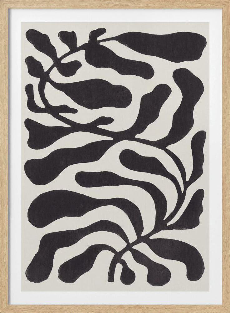 One Hundred-Leaved Plant #21 / Lino Print | Poster