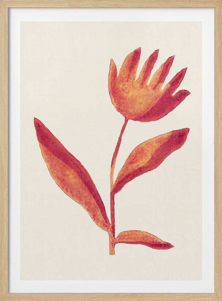 Linocut Flower / Viva Magenta | Poster