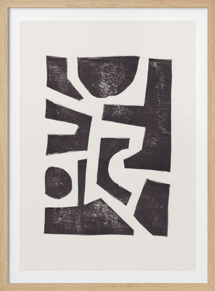 Linocut Abstract #5 | Poster