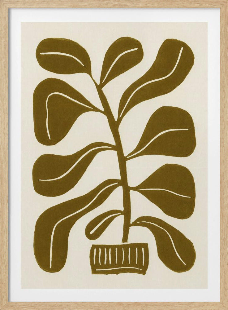 Linocut Houseplant #2 | Poster