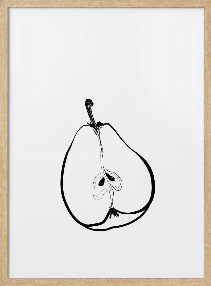 Line art half pear | Poster