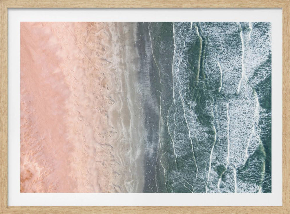 Pink and blue coastal | Poster