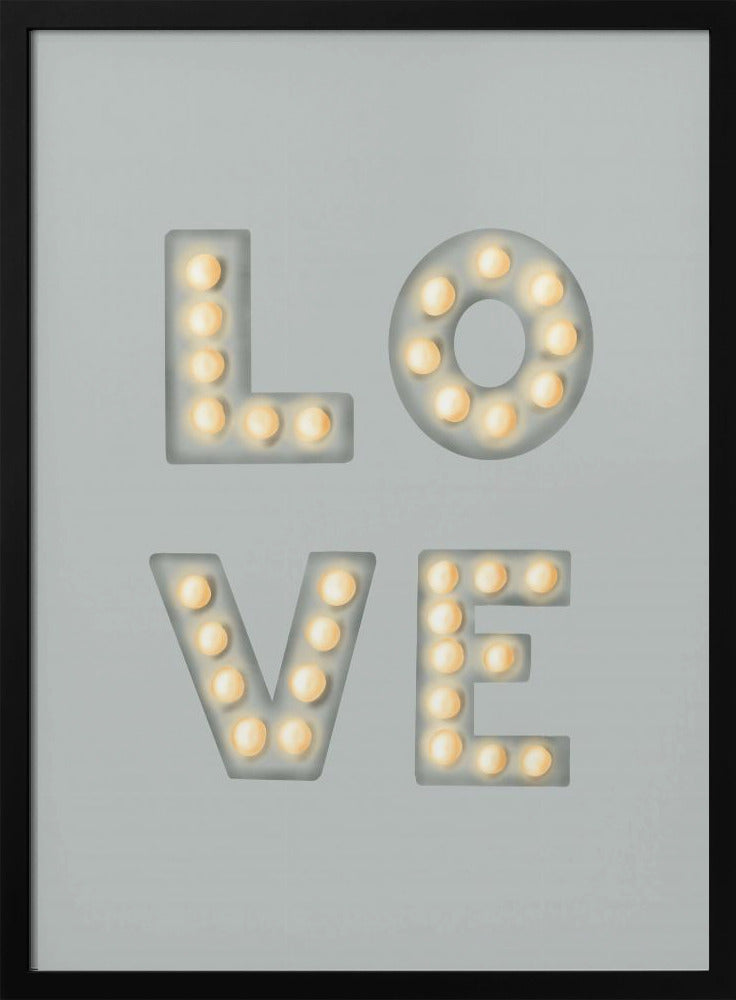 LOVE Light Letters Green | Poster