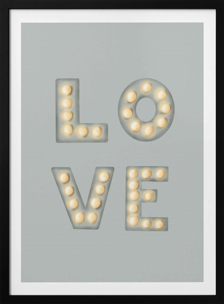 LOVE Light Letters Green | Poster