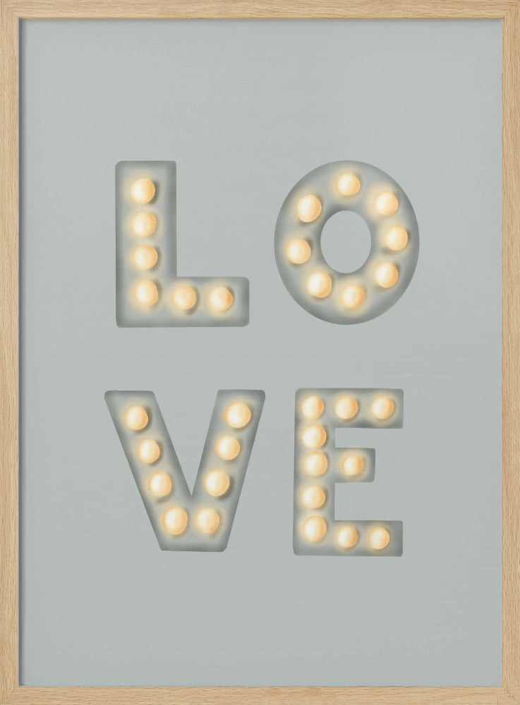 LOVE Light Letters Green | Poster