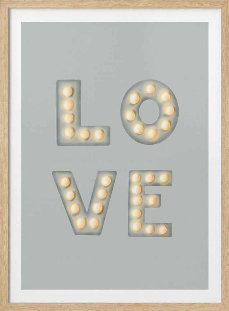 LOVE Light Letters Green | Poster