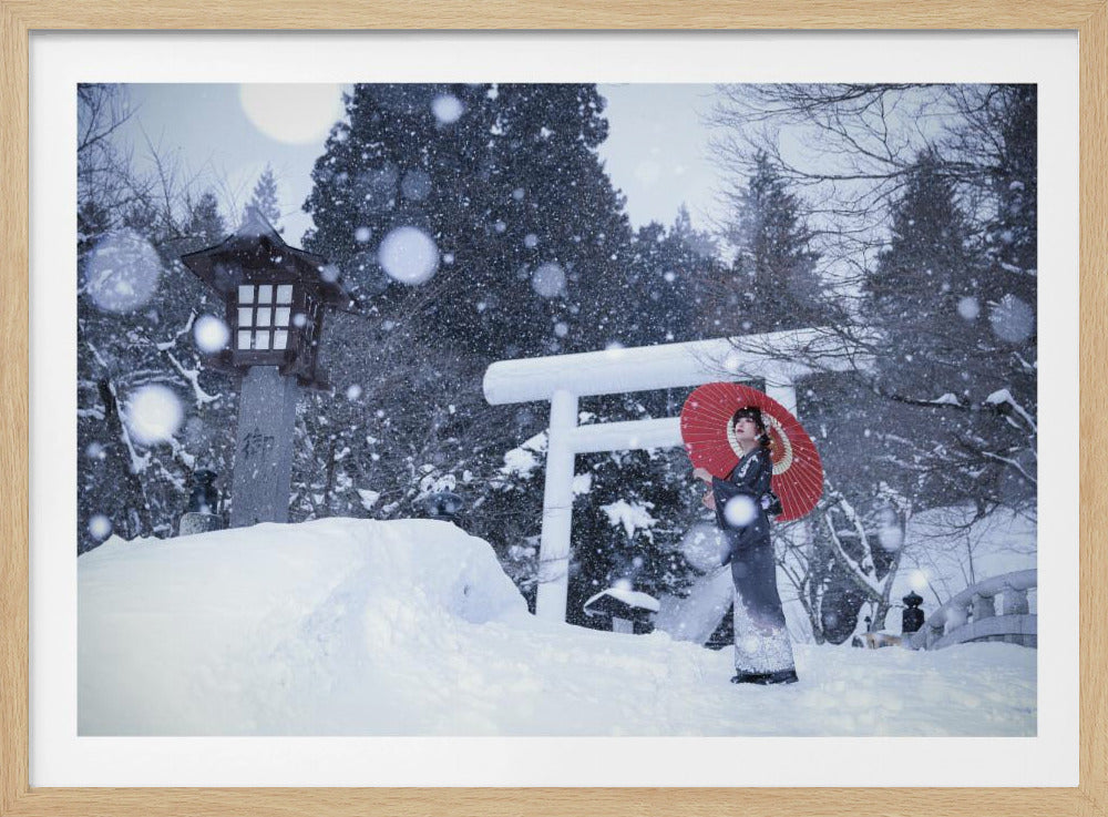 Winter shrine in japan | Poster