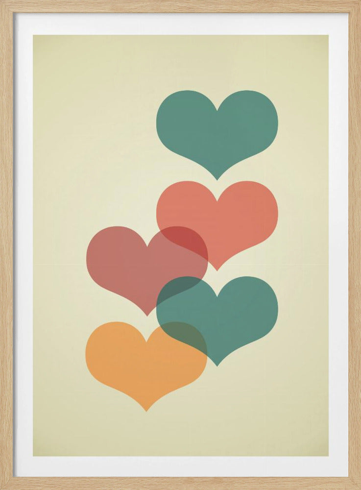 Mid century hearts I | Poster