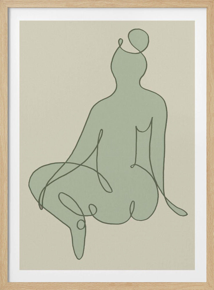 Sitting Down Green | Poster