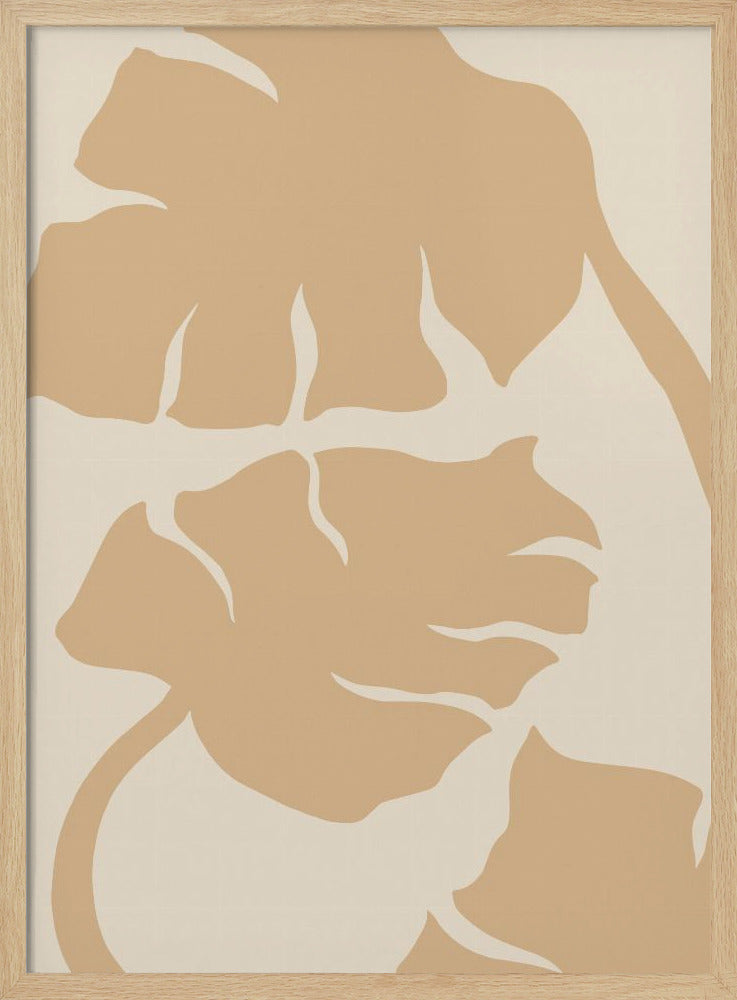 Monstera Soft orange | Poster