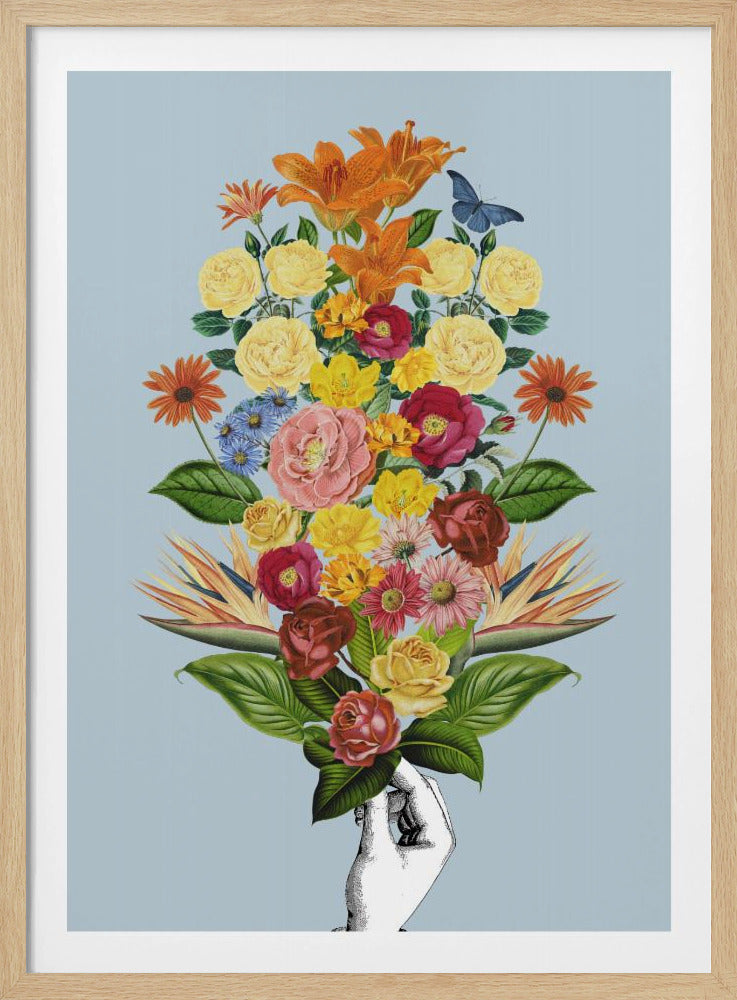 Botanical blue bouquet | Poster