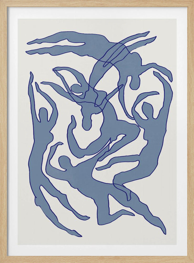 Swimmers Blue | Poster