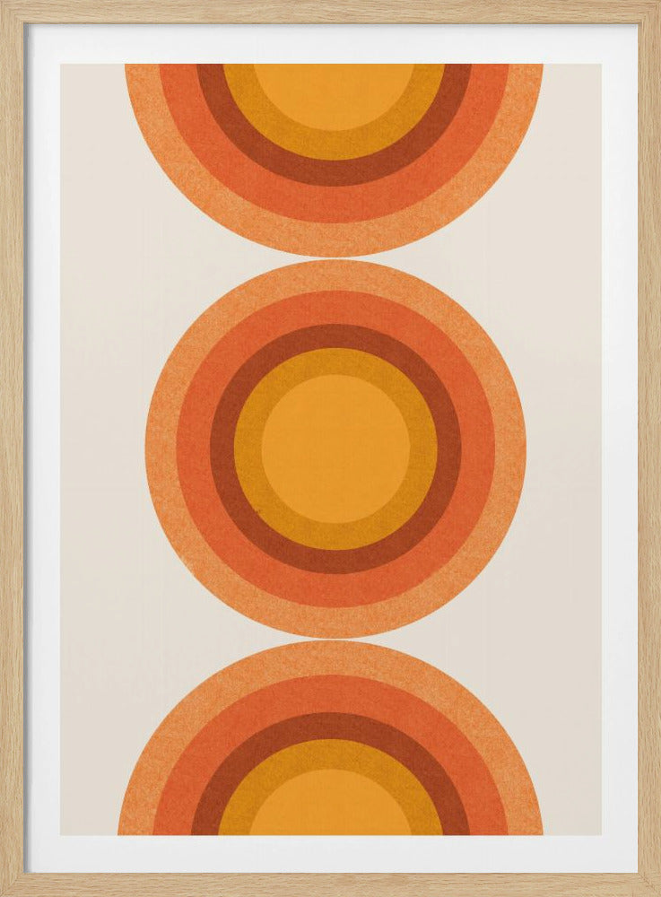 Retro Sun Circles | Poster