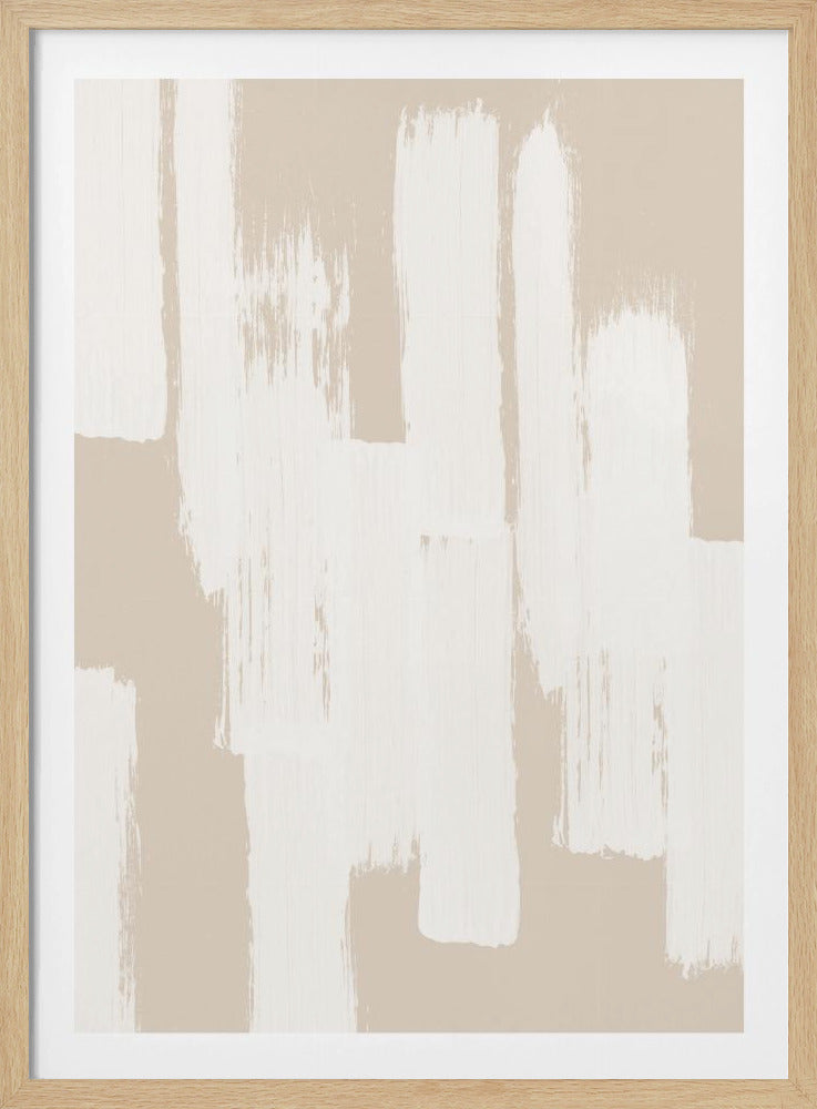 Beige Brush Strokes | Poster