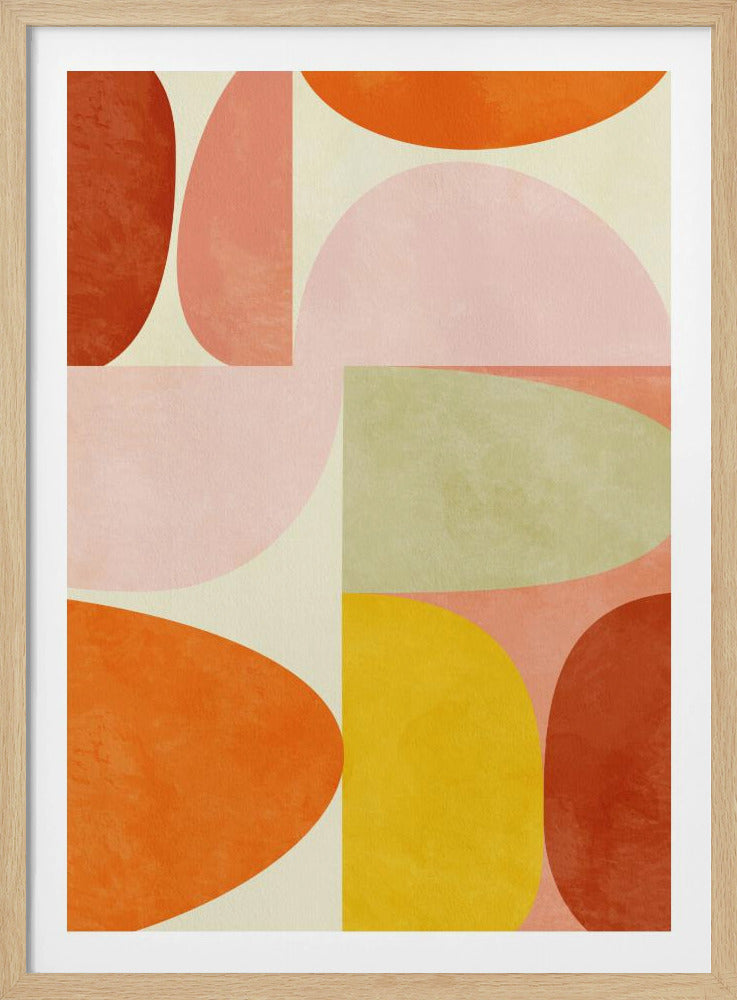 Warm Pastel Geometry | Poster