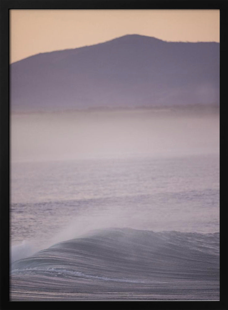 Wave Against A Misty Sunrise | Poster